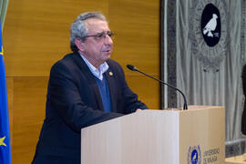 José Ángel Narváez en la Toma de Posesión de los nuevos catedráticos de la Universidad de Málaga. Edificio del Rectorado. Febrero de 2018