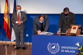 Toma de posesión de Juan Antonio García Ranea como nuevo catedrático del Área de Bioquímica y Biología Molecular de la Universidad de Málaga. Paraninfo. Diciembre de 2021