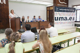 Intervención de Leonor García Agua. Graduación del alumnado del CIE de la Universidad de Málaga. Centro Internacional de Español. Julio de 2015