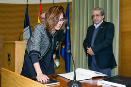 Toma de posesión de María del Carmen Ruiz Delgado como nueva Directora de Secretariado de Personal Investigador de la Universidad de Málaga. Edificio del Rectorado. Marzo de 2017