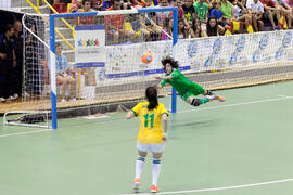Partido Brasil contra España. 14º Campeonato del Mundo Universitario de Fútbol Sala 2014 (FUTSAL). Antequera. Julio de 2014