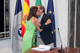 Toma de posesión de Cataliina Bosch Ojeda como nueva catedrática de Química Analítica de la Universidad de Málaga. Edificio del Rectorado.  Julio de 2016