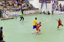 Partido Rusia contra Brasil. 14º Campeonato del Mundo Universitario de Fútbol Sala 2014 (FUTSAL). Antequera. Julio de 2014