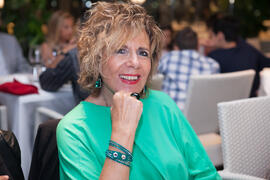 Cristina Blasco Vizcaíno. Cena Homenaje a profesores y PAS jubilados de la Facultad de Económicas. Restaurante El Palmeral. Septiembre de 2015