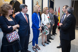 Pedro Duque saluda al equipo de gobierno de la Universidad de Málaga. Edificio del Rectorado. Junio de 2018