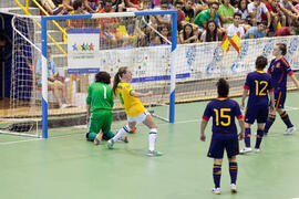 Partido Brasil contra España. 14º Campeonato del Mundo Universitario de Fútbol Sala 2014 (FUTSAL). Antequera. Julio de 2014