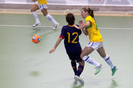 Partido Brasil contra España. 14º Campeonato del Mundo Universitario de Fútbol Sala 2014 (FUTSAL). Antequera. Julio de 2014