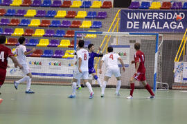 Partido Irán contra Bielorrusia. 14º Campeonato del Mundo Universitario de Fútbol Sala 2014 (FUTSAL). Antequera. Julio de 2014