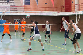 Partido masculino Universidad de Málaga - Universidad de Vigo. Campeonato de España Universitario de Voleibol. Complejo Polideportivo Universitario. Abril de 2018