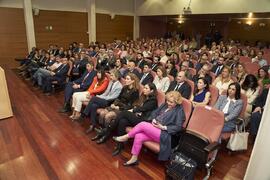 Asistentes a la toma de posesión de nuevos Vicerrectores adjuntos y personal asesor del Rector de la Universidad de Málaga. Edificio del Rectorado. Abril de 2024