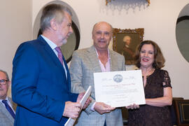 Entrega de Título de Socio a Javier Ramírez. 230º Aniversario de la Sociedad Económica Amigos del País. Plaza de la Constitución. Septiembre de 2019