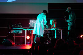 Actuación de Cabezazoo. Gala de inauguración de la 31ª edición de Fancine de la Universidad de Málaga. Cine Albéniz. Noviembre de 2021