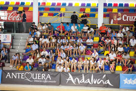Vista de la grada. Partido Corea del Sur - Rumanía. Categoría masculina. Campeonato del Mundo Universitario de Balonmano. Antequera. Julio de 2016