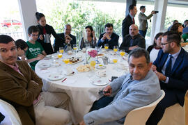 Asistentes al Desayuno Informativo de Aula Magna con motivo de su XX Aniversario. Consejo de Estudios Sociales y Comercio de la Universidad de Málaga. Mayo de 2018