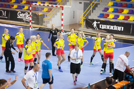 Partido Japón - Rumanía. Categoría femenina. Campeonato del Mundo Universitario de Balonmano. Antequera. Junio de 2016
