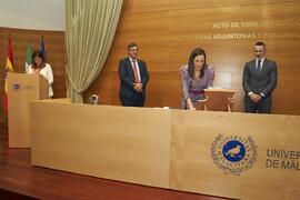 Toma de posesión de Inés Moreno González como nueva Vicerrectora Adjunta de Divulgación e Institutos de Investigación de la Universidad de Málaga. Edificio del Rectorado. Abril de 2024