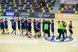 Partido Universidad de Montpellier - Universidad de Frankfurt. Categoría masculina. Campeonato Europeo Universitario de Balonmano. Antequera. Julio de 2017