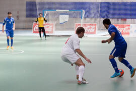 Partido Bielorrusia contra Azerbaiyán. 14º Campeonato del Mundo Universitario de Fútbol Sala 2014 (FUTSAL). Antequera. Julio de 2014