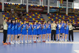 Selección japonesa. Partido Japón - Rumanía. Categoría femenina. Campeonato del Mundo Universitario de Balonmano. Antequera. Junio de 2016