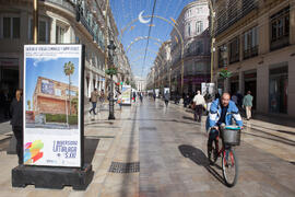 Exposición "La Universidad de Málaga del Siglo XXI". Calle Larios. Enero de 2017