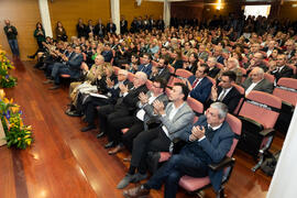 Asistentes a la toma de posesión del nuevo Consejo de Dirección de la Universidad de Málaga. Edificio del Rectorado.  Febrero de 2020