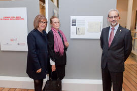 Adelaida de la Calle, María Victoria Atencia y Daniel Hernández. Homenaje a María Victoria Atencia. Edificio del Rectorado. Diciembre de 2014