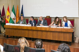 Mesa presidencial. Entrega del IX Premio Gauss. Facultad de Ciencias Económicas y Empresariales. Junio de 2018