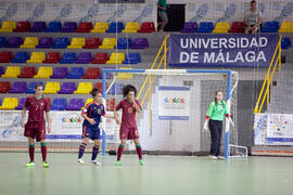 Partido España contra Portugal. 14º Campeonato del Mundo Universitario de Fútbol Sala 2014 (FUTSAL). Antequera. Julio de 2014