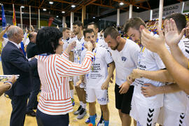 Entrega de medallas. Ceremonia de clausura del Campeonato Europeo Universitario de Balonmano. Antequera. Julio de 2017