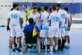 Partido Universidad de Málaga - Universidad de Basilea. Categoría masculina. Campeonato Europeo Universitario de Balonmano. Antequera. Julio de 2017