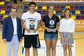 Entrega de premios. Ceremonia de clausura del Campeonato Europeo Universitario de Balonmano. Antequera. Julio de 2017