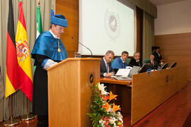 Investidura como Doctor "Honoris Causa" de Hans-Dieter Wienberg por la Facultad de Ciencias de la Universidad de Málaga. Rectorado. Mayo de 2016