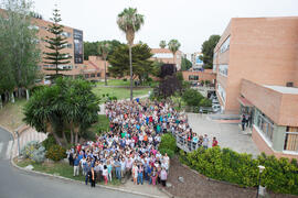 Foto de grupo. Facultad de Ciencias Económicas y Empresariales. Campus de El Ejido. Mayo de 2015