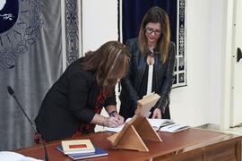 Toma de posesión de Elidia Beatriz Blázquez Parra como nueva Vicerrectora Adjunta de Movilidad Internacional de la Universidad de Málaga. Edificio del Rectorado. Abril de 2024