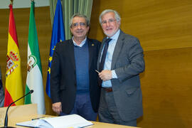 Toma de Posesión de Marcelo Luis Berthier Torres como nuevo catedrático del Departamento de Medicina y Dermatología de la Universidad de Málaga. Edificio del Rectorado. Febrero de 2018