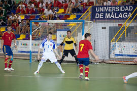 Partido España contra Eslovaquia. 14º Campeonato del Mundo Universitario de Fútbol Sala 2014 (FUTSAL). Antequera. Julio de 2014