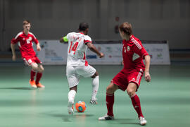 Partido Omán contra Bielorrusia. 14º Campeonato del Mundo Universitario de Fútbol Sala 2014 (FUTSAL). Antequera. Julio de 2014