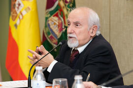 Antonio García Lizana. Presentación de la memoria del 50 Aniversario de la Facultad de Económicas. Facultad de Ciencias Económicas y Empresariales. Marzo de 2019