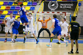 Partido Universidad de Suceava - Universidad de Duisburg-Essen. Categoría masculina. Campeonato Europeo Universitario de Balonmano. Antequera. Julio de 2017