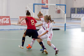 Partido España contra Rusia. 14º Campeonato del Mundo Universitario de Fútbol Sala 2014 (FUTSAL). Antequera. Julio de 2014