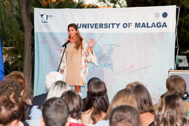 Acto de bienvenida a los alumnos Erasmus de la Universidad de Málaga. Jardín Botánico. Octubre de 2013