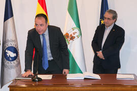 Toma de Posesión de Jesús Bonill Jiménez como Vicegerente de Gestión de la Investigación de la Universidad de Málaga. Edificio del Rectorado.  Marzo de 2016