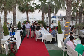 Cena de gala en el restaurante El Palmeral. Olimpiada Española de Economía, Fase Nacional. Puerto de Málaga Muelle 2 El Palmeral de las Sorpresas. Junio de 2015