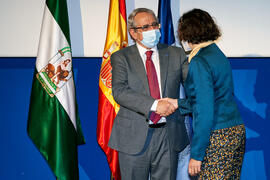 Toma de posesión de María Marcos Cobaleda como nueva profesora titular del Área de Historia del Arte de la Universidad de Málaga. Paraninfo. Diciembre de 2021