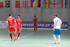 Partido Georgia contra China. 14º Campeonato del Mundo Universitario de Fútbol Sala 2014 (FUTSAL). Antequera. Julio de 2014