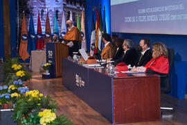 Laudatio de Carlos Camacho Peñalosa. Padrino en la investidura de Felipe Romera como Doctor "Honoris Causa" por la por la Escuela Técnica Superior de Ingeniería de Telecomunicación de la Universidad de Málaga. Paraninfo. Marzo de 2022