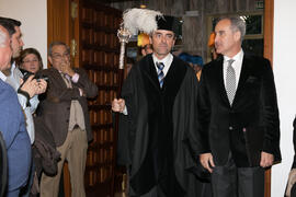 José Carlos Haro y Miguel Porras en la investidura de nuevos doctores por la Universidad de Málaga. Paraninfo. Marzo de 2016