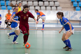Partido Brasil contra Portugal. 14º Campeonato del Mundo Universitario de Fútbol Sala 2014 (FUTSAL). Antequera. Julio de 2014
