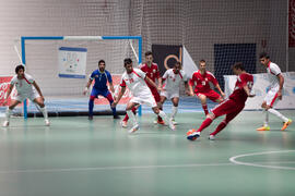 Partido Omán contra Bielorrusia. 14º Campeonato del Mundo Universitario de Fútbol Sala 2014 (FUTSAL). Antequera. Julio de 2014
