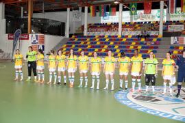 Jugadoras de Brasil. Partido Brasil contra Rusia. 14º Campeonato del Mundo Universitario de Fútbol Sala 2014 (FUTSAL). Antequera. Julio de 2014